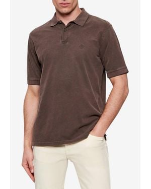 Herno Embroidered Logo Polo T-Shirt - Brown