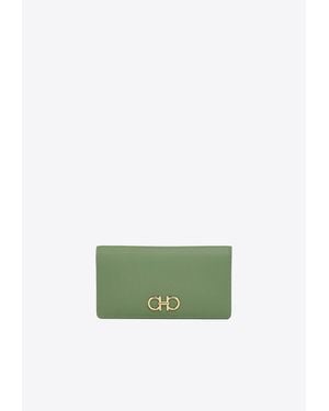 Ferragamo Gancini Continental Wallet - Green