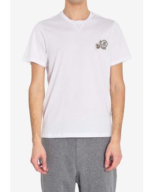 Moncler Double Patch Cotton Jersey T-Shirt - White