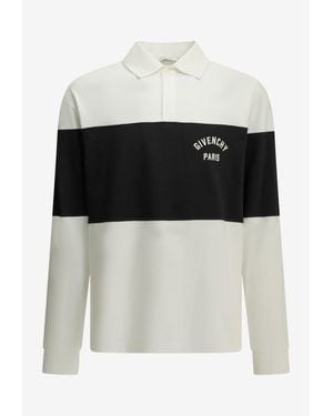 Givenchy Colorblocked Long-Sleeved Rugby Polo T-Shirt - Black