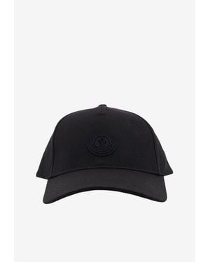 Moncler Logo Embroidered Baseball Cap - Black