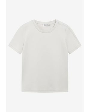 Max Mara Nancy Embroidered Logo T-Shirt - White
