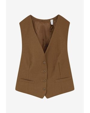 Burberry Warren Embroidered Vest Top - Brown