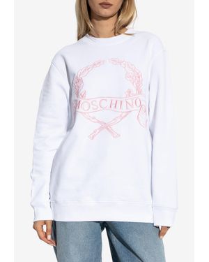 Moschino Embroidered Crewneck Sweatshirt - White