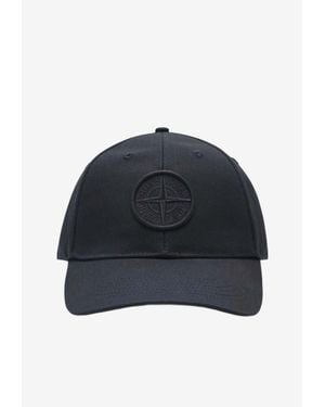 Stone Island Logo-Patch Baseball Cap - Blue