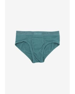 Tom Ford Logo Waistband Briefs - Blue
