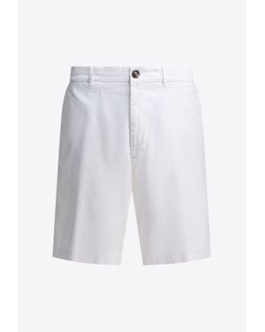 Brunello Cucinelli Twill Bermuda Shorts - White