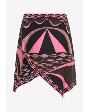 PUCCI Dune Print Silk Scarf Skirt - Multicolor