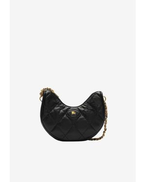 Burberry Horseshoe Quilted Crossbody Bag - Black