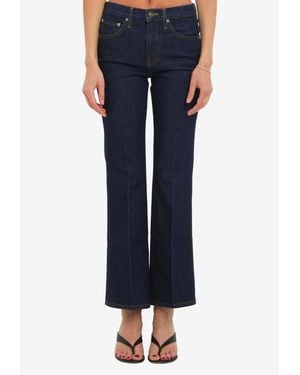 KHAITE Clara Flared Jeans - Blue