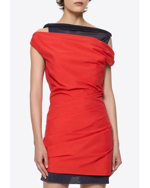 Paris Georgia Basics Atlas Off-Shoulder Mini Dress - Red