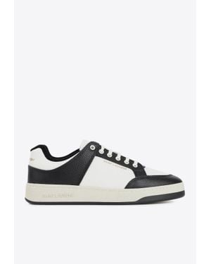 Saint Laurent Sl/61 Leather Low-Top Trainers - Black