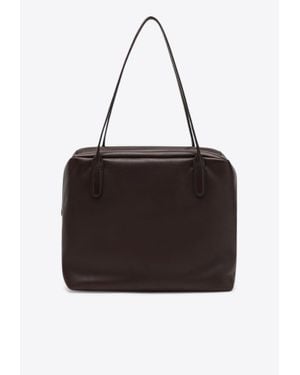 The Row Merlo 17 Calf Leather Shoulder Bag - Black