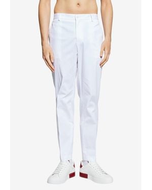 Dolce & Gabbana Dg Logo Chino Pants - White