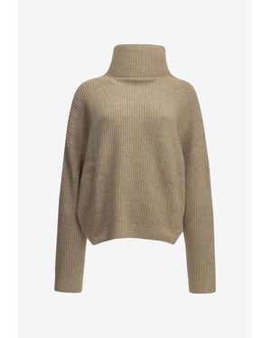 Isabel Marant Brooke Wool And Cashmere Turtleneck Sweater - Natural