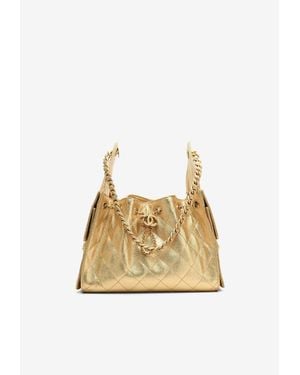 CHANEL Small 25 Metallic Leather Shoulder Bag