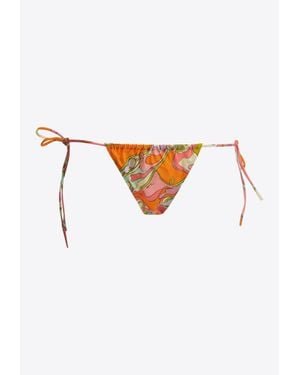 PUCCI Orchidee Print Bikini Briefs - White