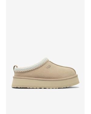UGG Tazz Ii Suede Flatform Slippers - Natural