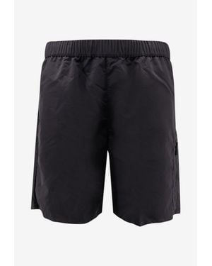 Moncler Rubber Patch Swim Shorts - Blue