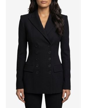Dolce & Gabbana Double-Breasted Buttoned Jacket - Black
