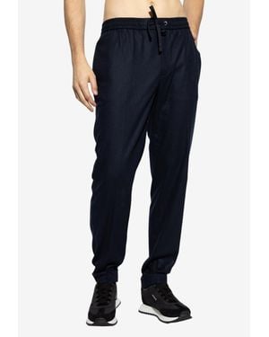 Moncler Trimmed Tailored Pants - Blue