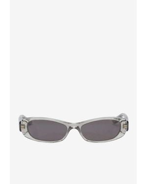 Balenciaga Nova Rectangular Sunglasses - White