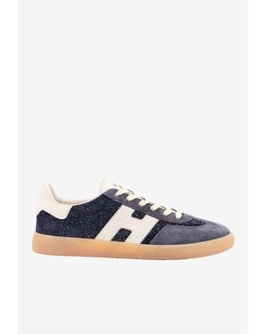 Hogan H-Stripes Suede Sneakers - Blue