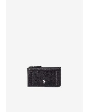 Ralph Lauren Polo Play Leather Zip Cardholder - White