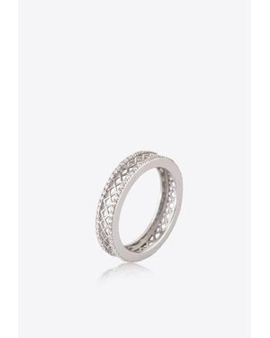 Falamank Corset Collection 18-Karat Ring With Diamonds - White