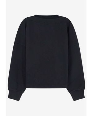 Alaïa Boatneck Boxy Sweatshirt - Blue