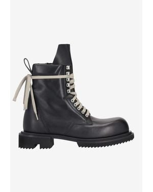 Rick Owens Army Gabe Leather Ankle Boots - Black