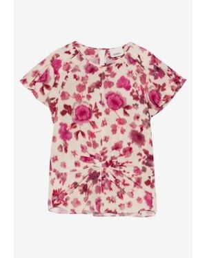 Isabel Marant Tullya Floral Print Blouse - Pink