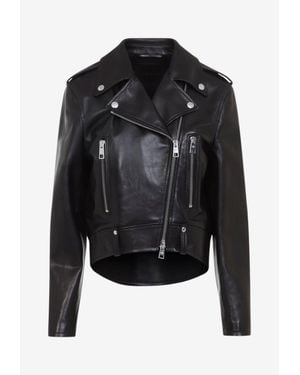 Balenciaga Classic Leather Biker Jacket - Black