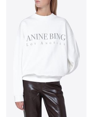 Anine Bing Jaci Los Angeles Logo Sweatshirt - White