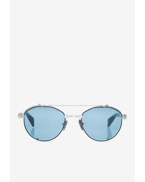 Balmain Brigade Oval Sunglasses - Blue