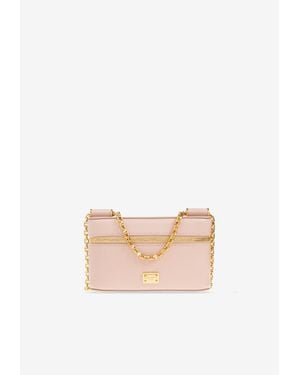 Dolce & Gabbana Sicily Leather Crossbody Bag - White