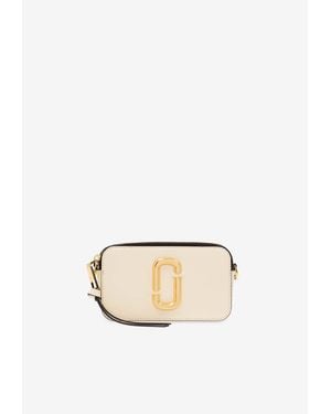 Marc Jacobs Snapshot Leather Shoulder Bag - Natural