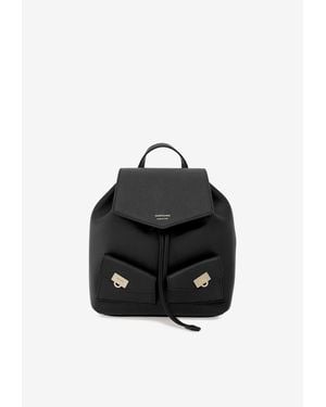 Ferragamo Mini Multi-Pocket Leather Backpack - Black