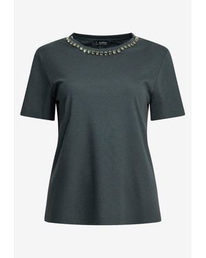 Max Mara Bingo Jewel Embellished T-Shirt - Black