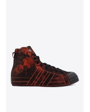 adidas Y-3 Nizza High-Top Canvas Sneakers - Brown