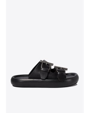 サンダル・ミュール alexander mcqueen SANDAL (666983W4QS0 9000) $290 Women's Alexander McQueen Hybrid Logo Pool Slides