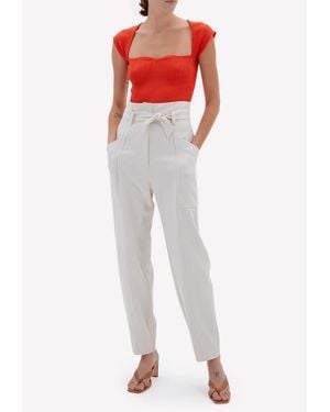 Jonathan Simkhai Abia Compact Rib Cropped Top - Red