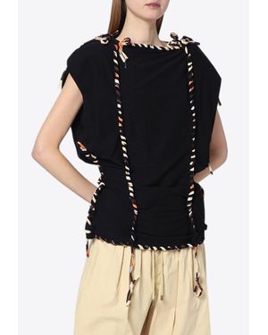 Isabel Marant Zohra Woven Top - Black