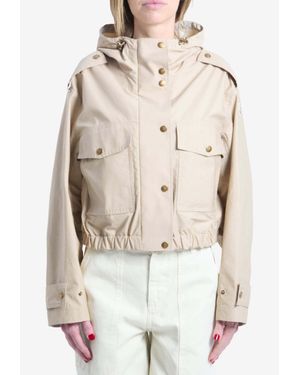 Moncler Carex Cropped Jacket - Natural