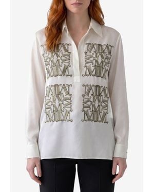 Max Mara Maxmarabesque Print Silk Shirt - Gray