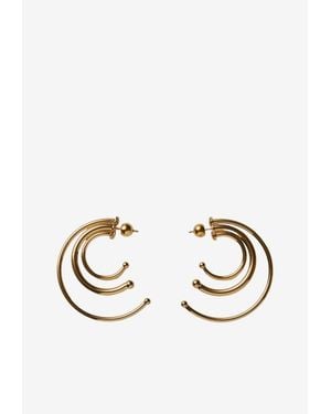 Panconesi Small Pierced Solar Hoop Earrings - White