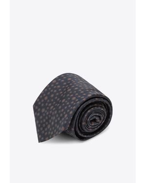 Ferragamo Polka Dots Silk Tie - Blue