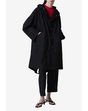 Jil Sander Oversized Parka With Hood - Black