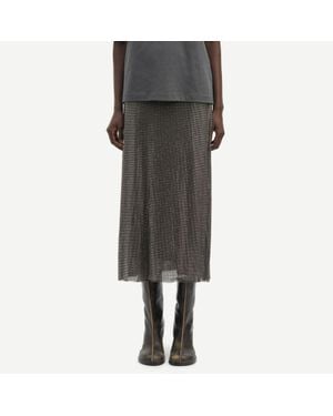 Samsøe & Samsøe Sahannan Embellished Mesh Skirt - Gray
