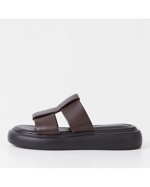 Vagabond Shoemakers Vagabond Blenda Leather Flatform Mules - Brown